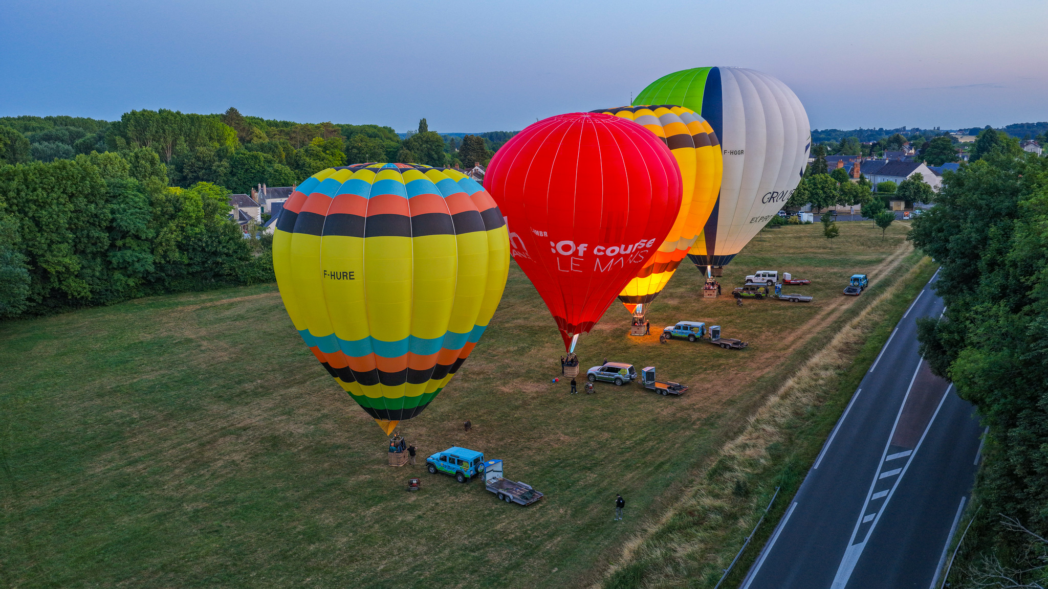 Décollage montgolfières Au gré des vents