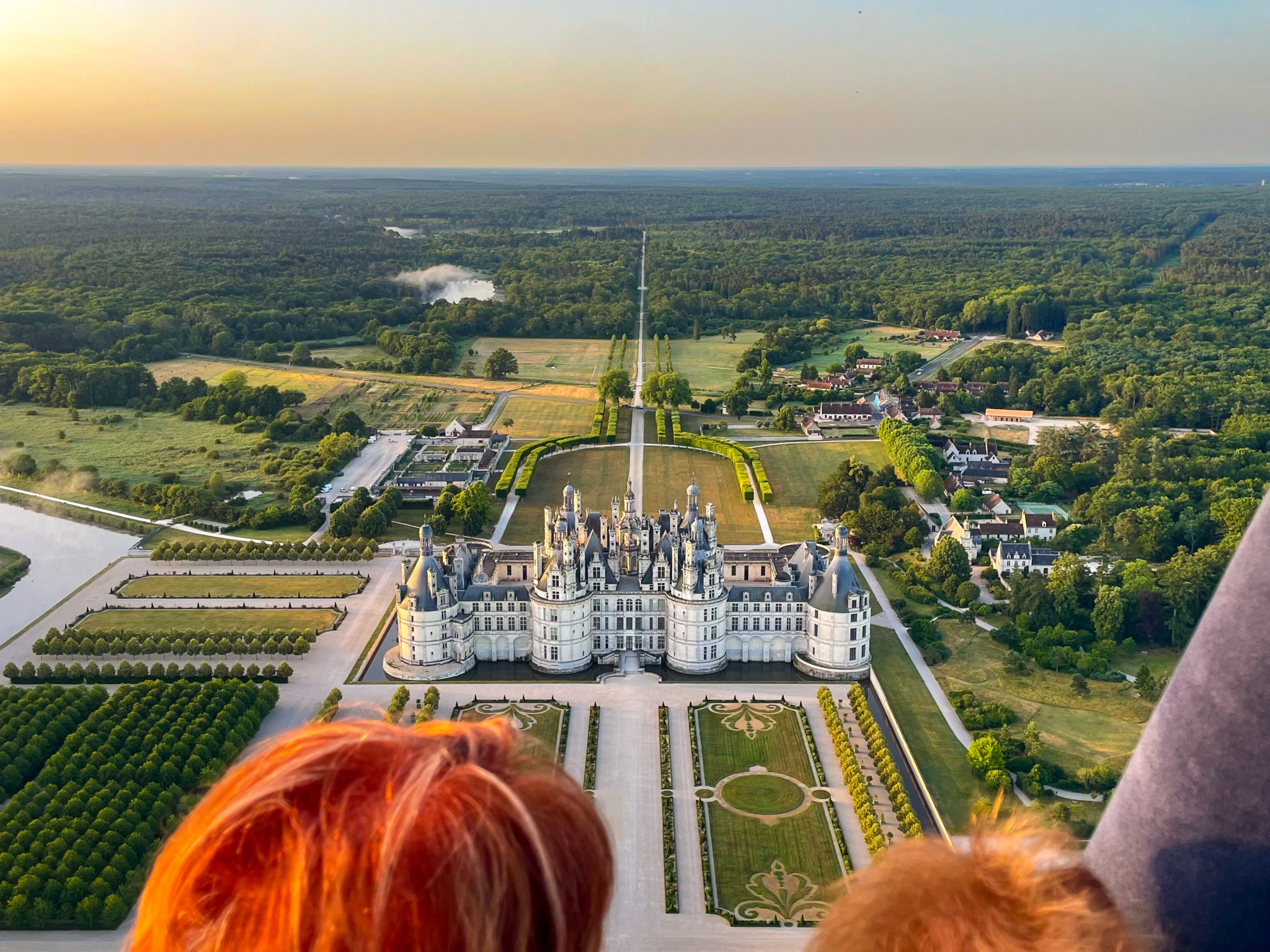 Château de Chambord en montgolfière